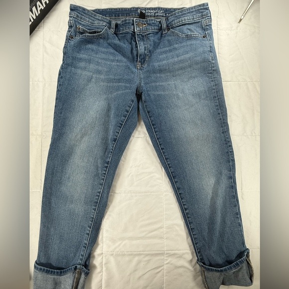 GAP Straight Cuff Blue Jeans with stretch. Size 12 B48 - Picture 1 of 4